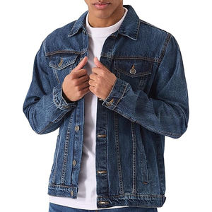 แจ็กเก็ตผ้าเดนิมสำหรับผู้ชายทรงโอเวอร์ไซส์สุดอินเทรนด์เสื้อคลุมยีนส์สีน้ำเงินเสื้อผ้าแนวสตรีทแวร์ผ้าเดนิมสำหรับผู้ค้าปลีก - Product Image 1