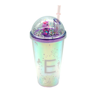 Borraccia in plastica da 700 ml con cannuccia e coperchio a cupola, design classico di lusso con lettere, per bevande fredde e calde, ideale per feste per bambini - Product Image 5