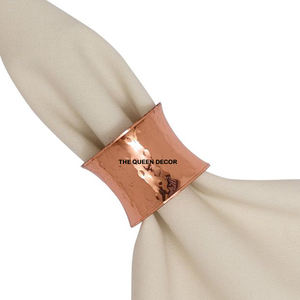 ห่วงรัดผ้าเช็ดปากทำจากทองแดงทำจากทองแดงสำหรับตกแต่งงานแต่งงานงานปาร์ตี้พร้อมกระดาษเช็ดปากโต๊ะรับประทานอาหารโลหะทองแดง - Product Image 1