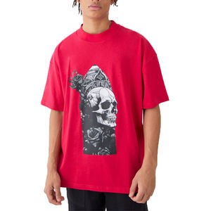 T-shirt délavé à l'acide pour hommes 100% coton T-shirts graphiques surdimensionnés T-shirt vintage avec logo imprimé pour hommes Service OEM - Product Image 1