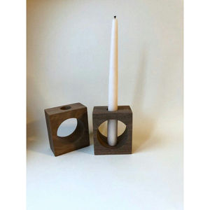 Candelero y soporte de madera de calidad exclusiva, Juego de 2 candelabros de mesa lujosos para el hogar al precio más barato - Product Image 1