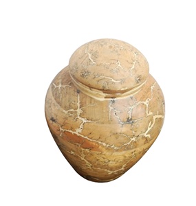 Urne funéraire en bois artisanale Urne commémorative décorative de créateur avec couvercle pour urne funéraire de cendres adultes - Product Image 1