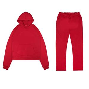Sudaderas con capucha de moda de calle de alta calidad hechas a medida con pantalón más largo chándal de lavado ácido americano - Product Image 4