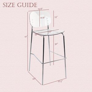 Set Moderno di 4 Sgabelli da Bar in Acrilico Trasparente con Gambe in Metallo Cromato, Design Girevole Contemporaneo per Casa, Bar, Hotel o Feste - Product Image 5
