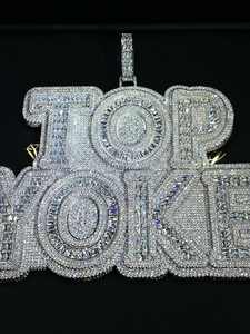 Pendentif en argent 925 personnalisé avec lettres pour homme, style hip-hop, avec diamant testé, baguette VVS, moissanite, pendentif de rappeur tendance pour collier - Product Image 4