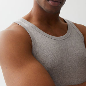 Vêtement de sport sans manches en coton personnalisé avec logo en gros, pour la course à pied, la musculation, la salle de sport, débardeur pour homme et femme, prix avantageux - Product Image 2