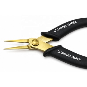 Pince à bec effilé pour soudure de bijoux permanents (452) entièrement noire avec logo couleur personnalisé - Product Image 6