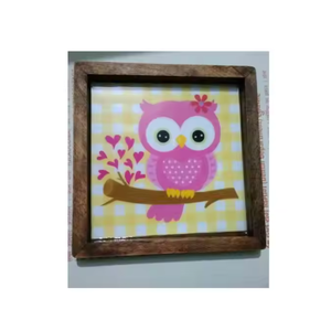 Pegatina decorativa colorida de nuevo diseño con bandeja de servicio rectangular de madera esmaltada, bandejas decorativas clásicas Vintage para servir - Product Image 2