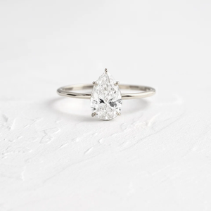 Nouvelle mode Moissanite poire coupe bague de fiançailles GRA diamant certifié fabrication de l'Inde à diamant bijoux pour les femmes - Product Image 3