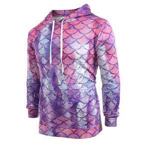 เสื้อฮู้ดดี้ผู้ชายแบบสั่งทำพิเศษ คุณภาพสูง แบบสวมหัว สไตล์ลำลอง ไซส์ใหญ่ พิมพ์ลายแบบซับลิเมชั่น หลายสี - Product Image 2