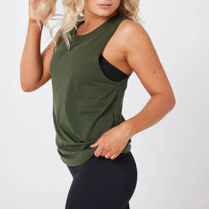 Camisetas sin mangas de color liso para mujer, camisetas sin mangas personalizadas OEM al por mayor para mujer, camisetas sin mangas de verano para mujer - Product Image 4