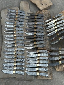 LOTE DE 30 PIEZAS 8 "HOJAS EN BLANCO DE ACERO DAMASCO FORJADO A MANO CUCHILLOS DE HOJA FIJA REGALO PARA TU AMIGO. - Product Image 4