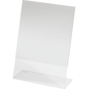 SIGEL <b>Single</b>-Sided 15 X 21.5 X 6.5 cm Slanted Table Display Stand DIN A5 Replaceable Acrylic Label for <b>Single</b>-Sided Use - Product Image 1