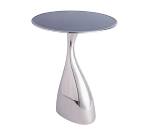 Mesa auxiliar decorativa hecha a medida, mesa auxiliar con recubrimiento en polvo brillante Negro, muebles de Metal hechos a mano - Product Image 2