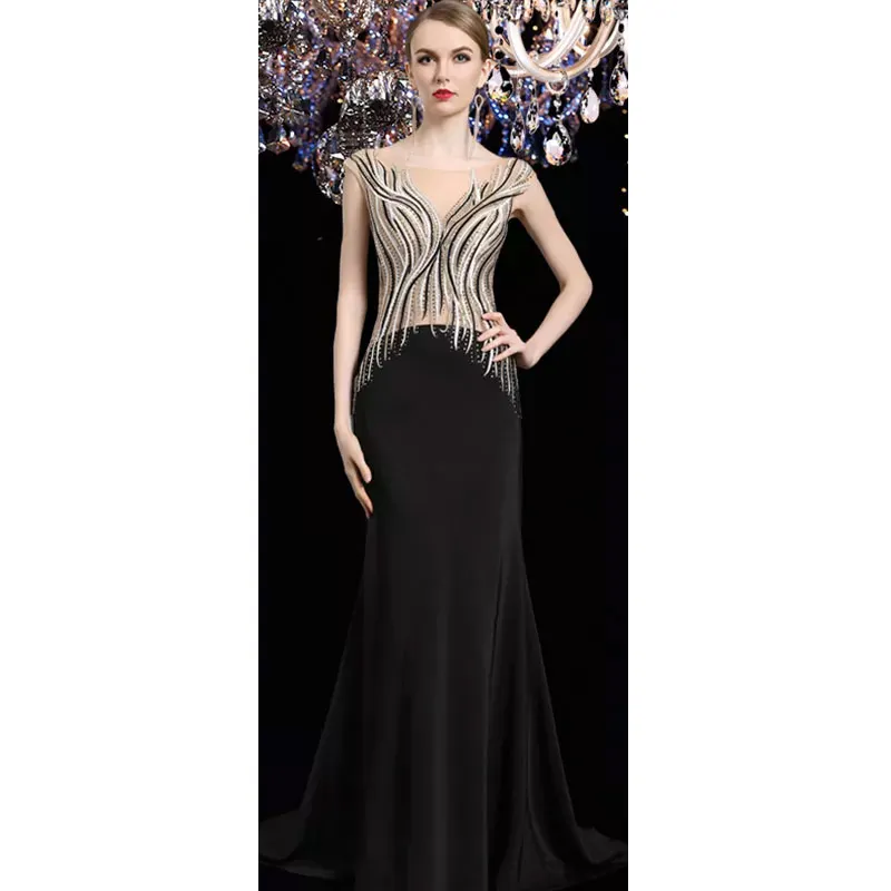 High Quality Lady Elegant Party Dresses Women Sequin Evening Prom Dresses 2022 Evening Gowns