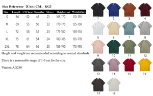 T-shirt en coton 100% de 280 g/m², poids lourd, sur mesure, pour hommes, taille plus, épaules tombantes, ample, ample, court, uni, motif - Product Image 6