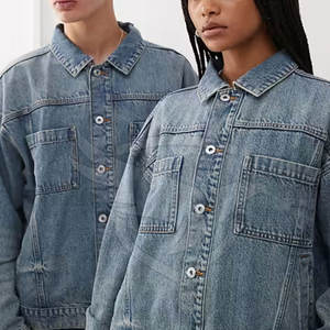 Chaqueta vaquera unisex de alta calidad con diseño personalizado, ropa de invierno informal, chaqueta vaquera unisex - Product Image 2