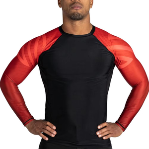 Custom Made Shorts Sleeves Plain Man Fihting Rash Guard Personnalised Bjj Custom Rash Guard - Product Image 2