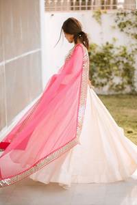 ชุดสلوار คามีซ แฟชั่นล่าสุดจากฟาเตมา ผ้าจอร์เจียต์เทียม แต่งด้ายออร์แกนซ่า คอวี ดีไซน์หรูหรา ประดับเลื่อมวิชิตร้า ปักลายวิจิตร - Product Image 4