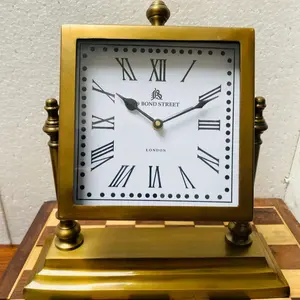 해상 복고풍 황동 테이블 시계 골동품 시계 해상 책상 계시 원 보스 작업 시계 테이블 선물을위한 골동품 시계