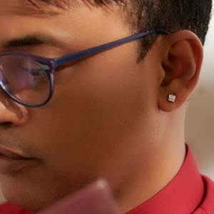 Pendientes de Botón de Lujo para Hombre, con Diamantes Cultivados en Laboratorio, en Oro Amarillo |   Regalo de Compromiso, Boda, Aniversario y Fiesta, Pureza de 18KT - Product Image 3