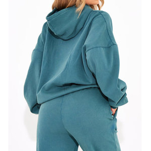 Pull à capuche pour femmes design personnalisé délavé à l'acide Streetwear décontracté à épaules tombantes Collection Vintage Hiver Vente en gros de grande taille - Product Image 2