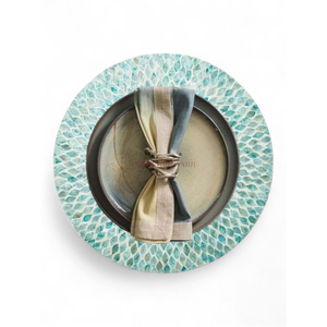 Sets de table modernes bleus en nacre naturelle pour les espaces repas simples à la maison, en provenance du Vietnam - Product Image 2