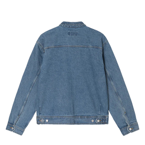 Chaqueta vaquera informal para hombre personalizada al por mayor de fábrica, chaqueta vaquera grande de camionero alto con concha de algodón 100%, chaqueta vaquera para hombre - Product Image 2