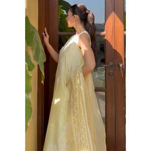 Blusa sin Cuello Satin Sorbet Elegance para Primavera Verano - Product Image 3