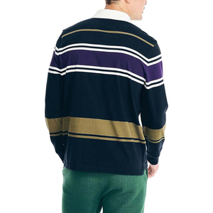 ขายส่งเสื้อรักบี้ลายทางที่กําหนดเองผู้ใหญ่เด็กย้อมเสื้อโปโลแขนยาวระเหิดเต็ม - Product Image 3