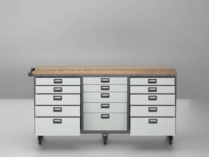 Garage Storage Solution Modular <b>Tool</b> Cabinet with Workbench Top Mobile <b>Mechanic</b> Workbench OEM Knock-down Structure 15 Drawers - Product Image 4