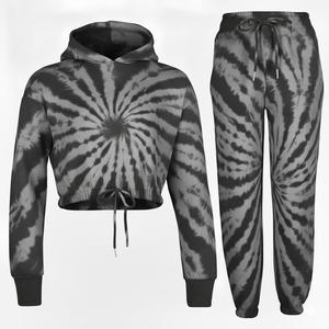 Conjunto Deportivo de Dos Piezas para Mujer, Sudadera Larga con Capucha y Pantalones Jogger de Felpa Gruesa, Ropa Deportiva Informal Sólida para Otoño, Soporte OEM - Product Image 6