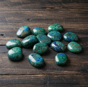 Pierre précieuse naturelle azurite malachite, facettée, en vrac, de formes variées, pour la fabrication de bijoux, vente en gros, exportation, fournisseur - Product Image 3