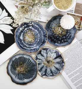 Sous-verre en résine de qualité supérieure, surface lisse, style bohème, écologique, fait à la main, décoration de table basse - Product Image 4