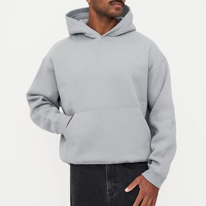 2025 Streetwear mode hommes Boxy Fit sweats à capuche surdimensionnés coton poids lourd épais Boxy sweats à capuche pour hommes - Product Image 1