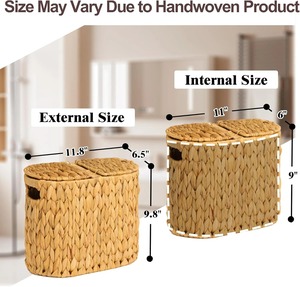 Portarrollos de Papel Higiénico con Tapa, Caja de Almacenamiento Hecha a Mano, Ecológica, Natural, Decoración para el Hogar, Venta al por Mayor desde Vietnam - Product Image 2