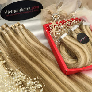 100% vierge cheveux vietnamiens kératine bande Extensions Machine Double trame toutes les couleurs meilleure qualité pleine cuticule vague Curl Styles - Product Image 1