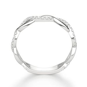 แหวนเพชรสำหรับผู้หญิงทรงกลมตัดเป็นรูปอินฟินิตี้สำหรับงานแต่งงานนิรันดร์ - Product Image 2