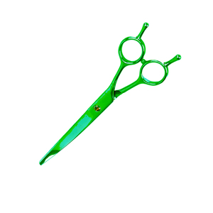 Ciseaux de toilettage pour animaux de compagnie de qualité supérieure à revêtement vert lames droites et tranchantes ciseaux pour droitier ciseaux à cheveux 7.0" - Product Image 6