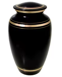 Urne funéraire en aluminium noir gris de haute qualité, best-seller, moderne, digne, fabriquée à la main, durable, grande capacité - Product Image 3