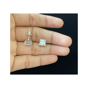 เครื่องประดับงานเลี้ยงแต่งงานที่สง่างามขนาดเส้นผ่าศูนย์กลางที่เหนือกว่าสไตล์คลาสสิกต่างหูหินเพชรโมอิสที่งดงาม-ของขวัญครบรอบที่ดีที่สุด - Product Image 3