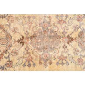 Alfombra turca Vintage de 1,6x3 pies, beige, marrón, lana hecha a mano, área grande con patrón de retazos para habitación de adolescente, pasillo, respaldo de látex - Product Image 5