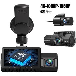 Wohefu HD Xe Hộp Đen Phía Trước Và Phía Sau Dash Cam Máy Ảnh Với 24H Bãi Đậu Xe Giám Sát 4K Xe Máy Ảnh <span class=keywords><strong>DVR</strong></span> 2.45 "IPS Màn Hình Dashcam - Product Image 2