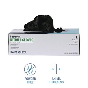 Guantes de Nitrilo Desechables sin Polvo Boardwalk de 4.4 Mil, Tamaño Grande, Color Negro (1000/Caja) - Product Image 6