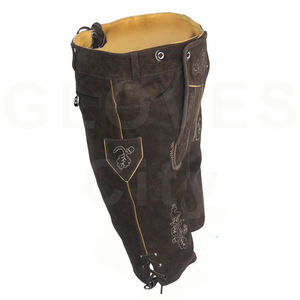 Short bavarois pour homme Lederhosen 100% Pantalon en cuir avec fermeture à bouton Short bavarois Lederhosen personnalisé - Product Image 2