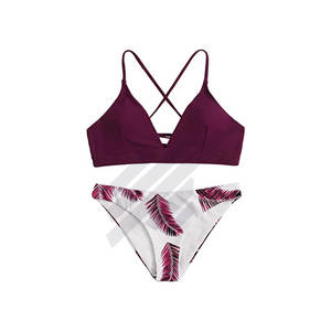 Recién llegado, Conjunto de sujetador para mujer, corte alto, patrón de animales, secado rápido, ajuste cómodo, conjunto de 2 piezas, tendencia a un precio - Product Image 1