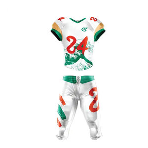 ชุดยูนิฟอร์มอเมริกันฟุตบอลผ้าโพลีเอสเตอร์คุณภาพพรีเมียม พร้อมการเย็บที่ทนทาน ดีไซน์สั่งทำได้ ระบายอากาศได้ดี เหมาะสำหรับมืออาชีพ - Product Image 1