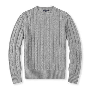 Pulls en tricot pour hommes de haute qualité, personnalisés, anti-froissement, 100% coton, vente en gros, col rond, manches longues, pulls chauds pour hommes - Product Image 2