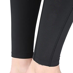 Leggings de Yoga de Cintura Alta, Largos, de Color Sólido, con Malla Transpirable, Spandex y Nailon, Diseño Sin Costuras con Bolsillos - Product Image 5