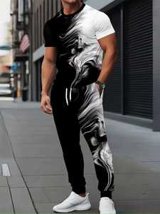 Survêtement décontracté en coton de qualité supérieure, style premium 2026, impression par transfert thermique, été, écologique, respirant - Product Image 2